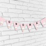 Paper party flags personalized