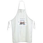 Christening apron printed for godparents, Biplane vintage