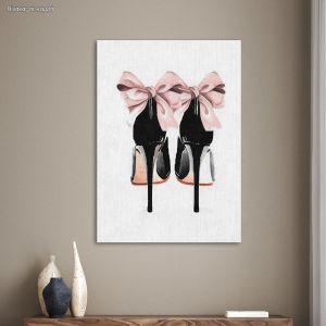 Canvas printOffer Bow high heels