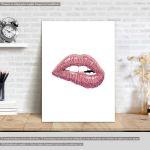 Πίνακας σε καμβά Προσφορά 30x40 cm Pink lips