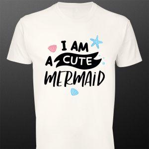 Μπλουζάκι I am, a cute mermaid