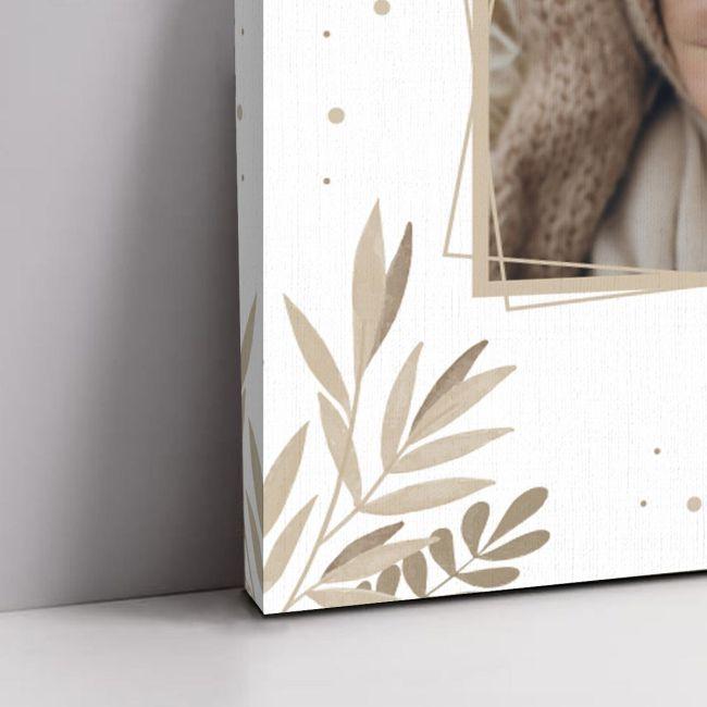 Canvaswelcome to my baptism, Butterflies floral with photo