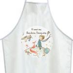 Christening apron printed for godparents little prince