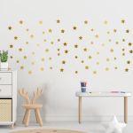 Kids wall stickers Gold Stars at various sizes