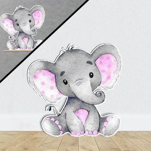 Wooden figure Elephant watercolor