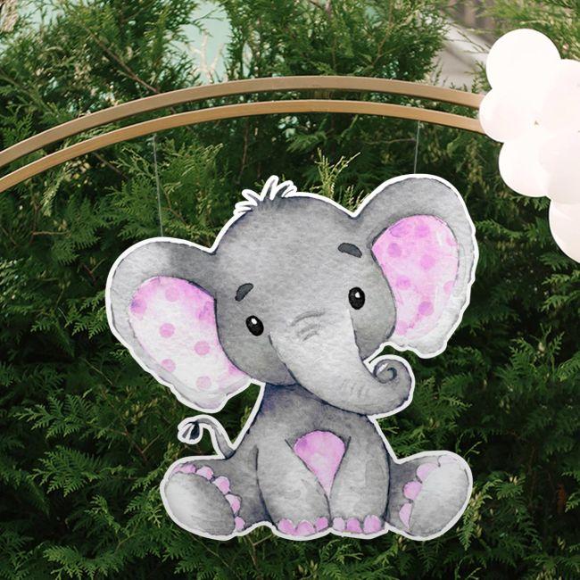 Wooden figure Elephant watercolor