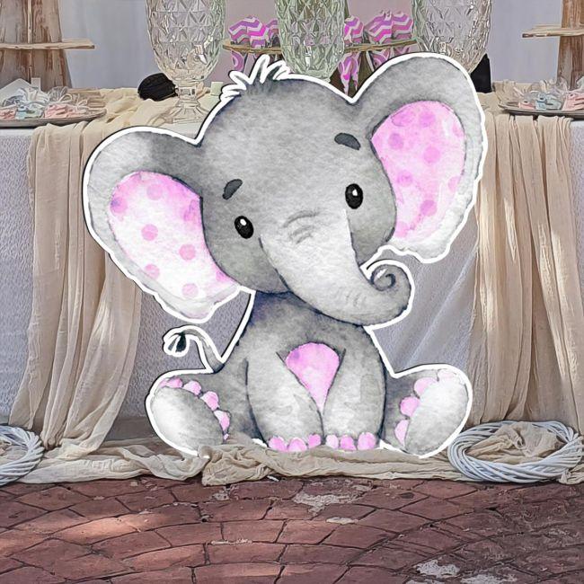 Wooden figure Elephant watercolor