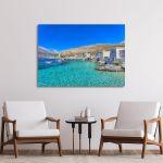Canvas print Harbor in Mani