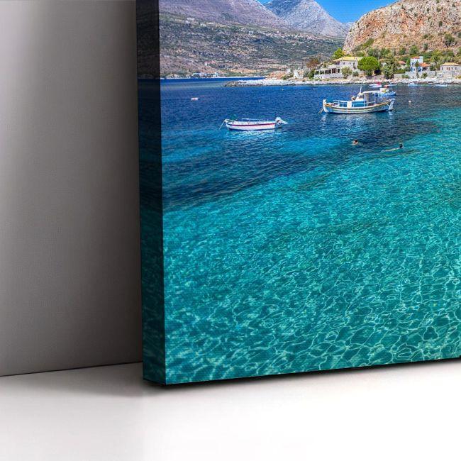 Canvas print Harbor in Mani