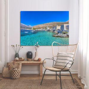 Canvas print Harbor in Mani