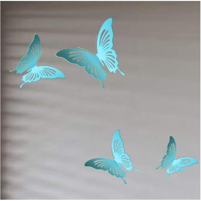 Wall stickers Butterflies light blue , set