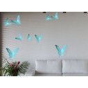 Αυτοκόλλητο τοίχου Πεταλούδες γαλάζιες , σετ