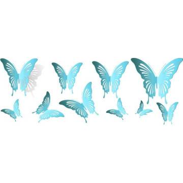Wall stickers Butterflies light blue , set 2