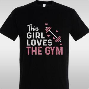 Μπλουζάκι This girl loves the gym 2
