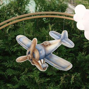 Wooden figure printed, watercolor Airplane 2 2