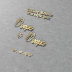 Sticky gold letters white stroke forwedding welcome mirror