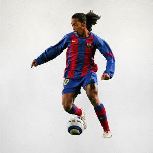 Football wall sticker ronaldinho