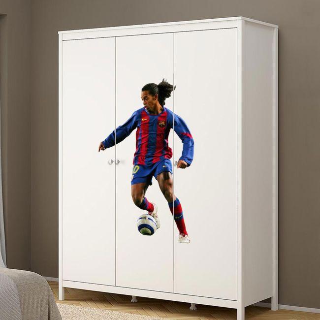 Football wall sticker ronaldinho