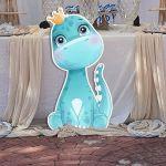 Wooden printed figure, cute blue dino