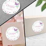 Sticker label Butterflies