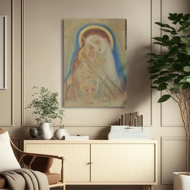 Canvas print Madonna with Christ reart (original Parthenis)