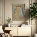 Canvas print Madonna with Christ reart (original Parthenis)