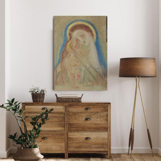 Canvas print Madonna with Christ reart (original Parthenis)
