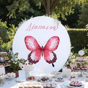Wooden printed sign, Butterfly pink art 2 2