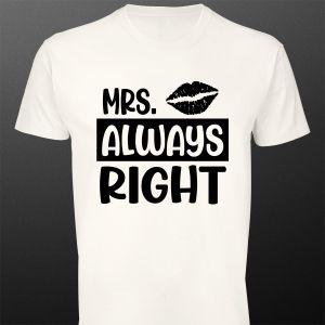 Μπλουζάκι Mrs. Never Wrong