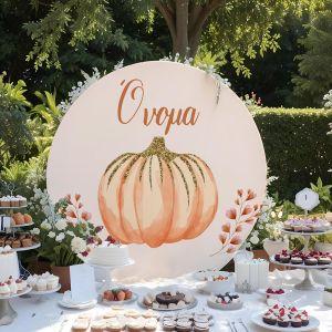 Wooden printed sign, Pumpkin orange theme