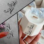 Stickers labels, small dimsmarriage initials