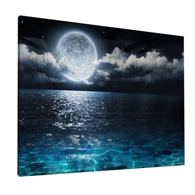 Canvas printFull moon on sea