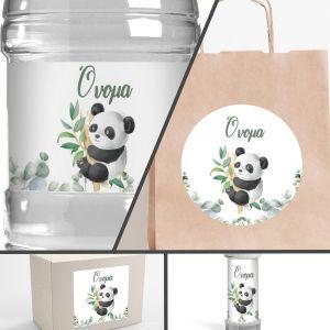 Sticker labelWatercolor balloon with name, green