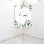 Canvas print Vaptism reception, Baby panda on branch