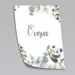 Canvas print Vaptism reception, Baby panda on branch