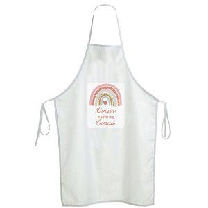 Christening apron printed for godparents Rainbow Nordic