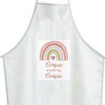 Christening apron printed for godparents Rainbow Nordic