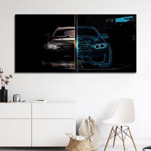 Canvas print Modern duality, panoramic