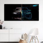 Canvas print Modern duality, panoramic