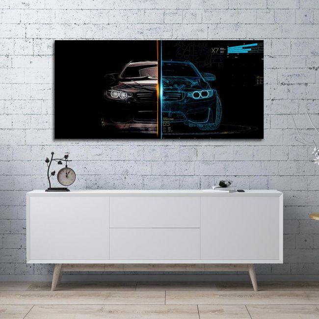 Canvas print Modern duality, panoramic