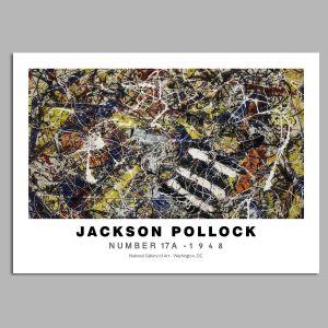 Αφίσα Έκθεσης Pollock, Number 17 A, NGoA, αφίσα, κάδρο 2