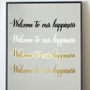 Stickyletters forwedding, Welcome to our happiness