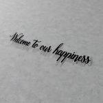 Stickyletters forwedding, Welcome to our happiness