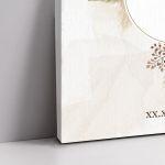 Canvas print Wedding Kalos irthate Pampas grass initials