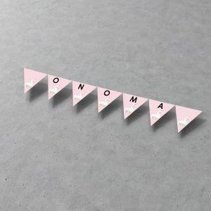 Paper party flagsswan and flowers