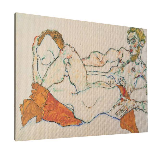Canvas print Lovers, Schiele E.