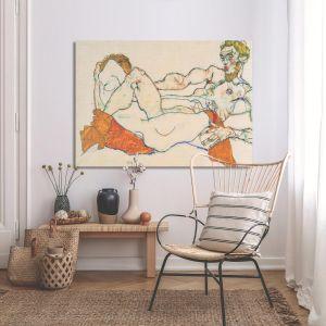 Canvas print Lovers Schiele E. Framed canvas View 1 2