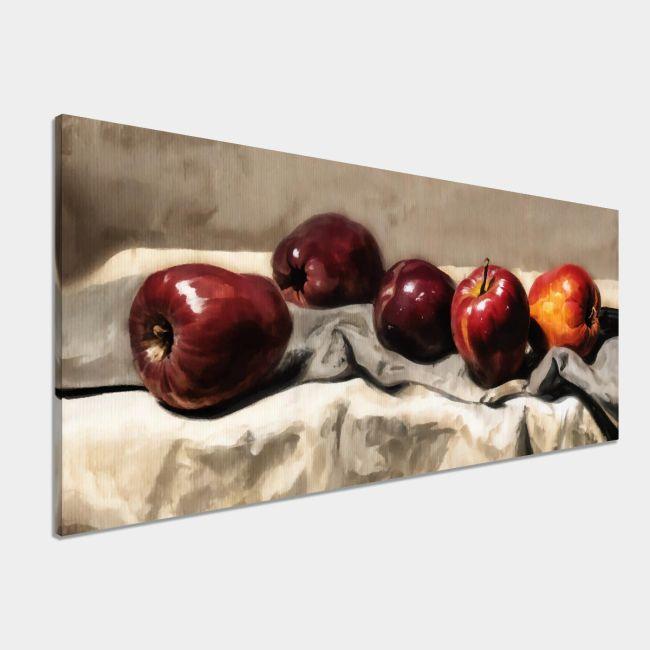 Canvas print Apples, panoramic