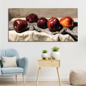 Canvas print Apples, panoramic