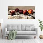 Canvas print Apples, panoramic